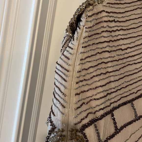 AS by DF Moonlight Creme Bianca Beaded Silk Dress - Picture 11 of 15